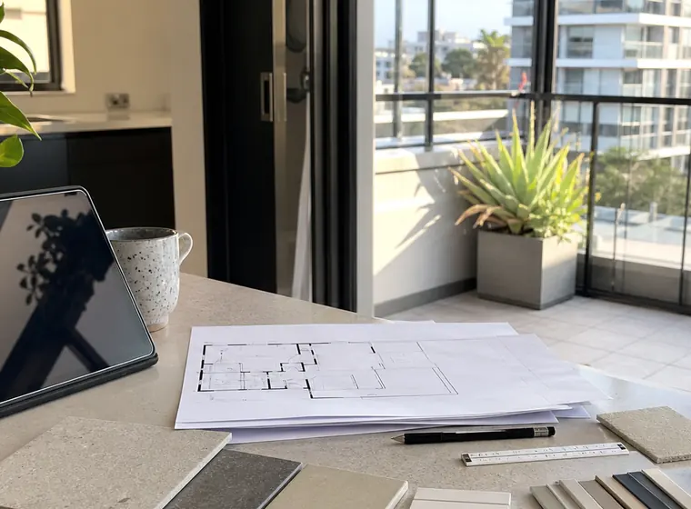 Repair quote planning with tile and grout samples