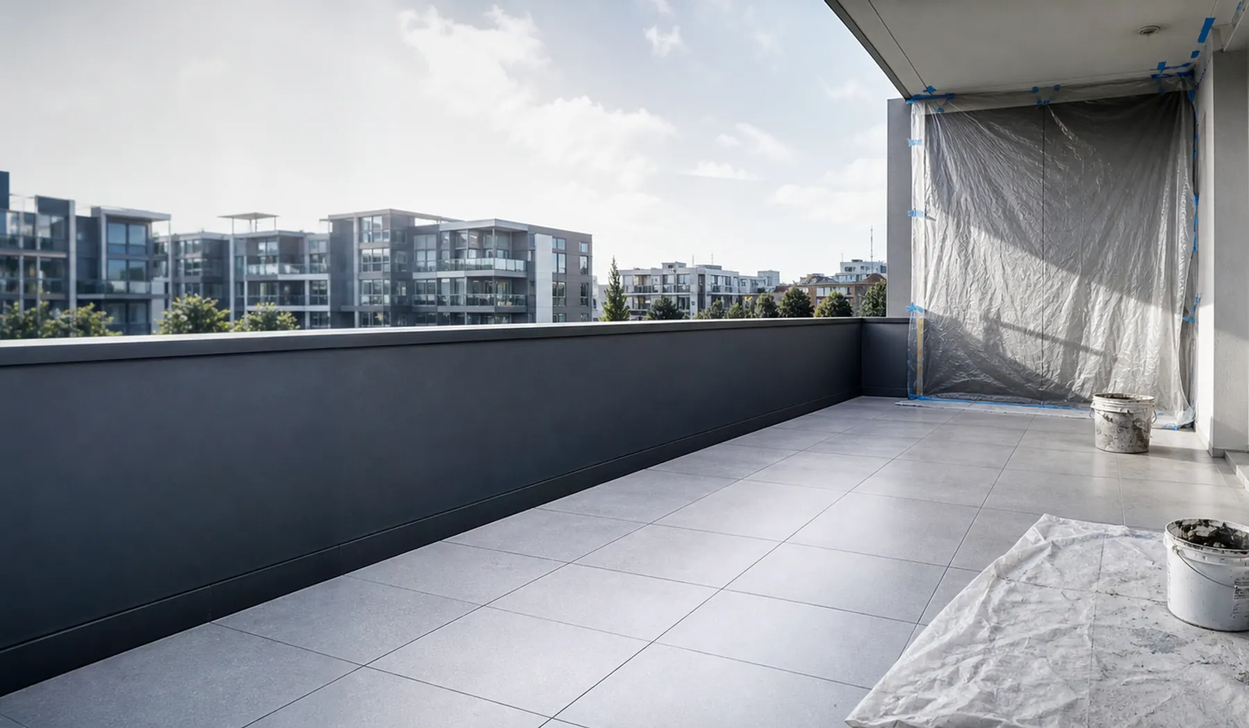 Residential balconies and homes representing balcony repairs in Malvern